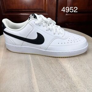 Nike Court Vision Low NN Mens 13 White Black Sneakers Athletic Shoes NEW